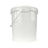 Bucket with metal handle, PP, round, 15.9 liters,...