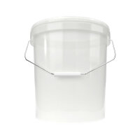 Bucket with metal handle, PP, round, 15.9 liters, food-safe, Transparent