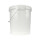 Bucket with metal handle, PP, round, 15.9 liters, food-safe, Transparent