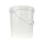 Bucket with metal handle, PP, round, 15.9 liters, food-safe, Transparent