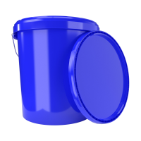 Eimer mit Deckel blau 16 Liter rund lebensmittelecht...