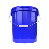 Bucket with metal handle, PP, round, 15.9 liters, food-safe, Blue