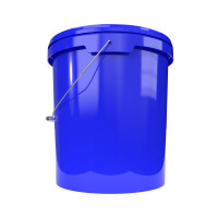 Bucket with metal handle, PP, round, 15.9 liters, food-safe, Blue