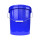 Bucket with metal handle, PP, round, 15.9 liters, food-safe, Blue