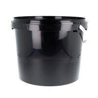 Bucket with plastic handle, PP, round, 4 liters, food-safe  Black