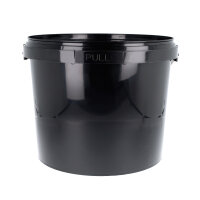 Bucket with plastic handle, PP, round, 4 liters, food-safe  Black