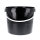 Bucket with plastic handle, PP, round, 4 liters, food-safe  Black