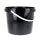 Bucket with plastic handle, PP, round, 4 liters, food-safe  Black