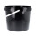 Bucket with plastic handle, PP, round, 4 liters, food-safe  Black