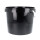 Bucket with plastic handle, PP, round, 4 liters, food-safe  Black