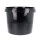 Bucket with plastic handle, PP, round, 4 liters, food-safe  Black