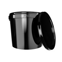 Plastic bucket with lid, PP, round, 5 liters, food safe...