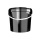 Plastic bucket with lid, PP, round, 5 liters, food safe Black