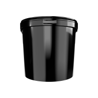Eimer mit Deckel 10 Liter rund schwarz lebensmittelecht...