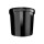 Bucket with ergonomic handle, PP, round, 10 liters, food-safe Black