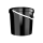 Bucket with ergonomic handle, PP, round, 10 liters, food-safe Black