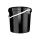 Bucket with ergonomic handle, PP, round, 10 liters, food-safe Black