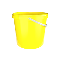 Bucket with ergonomic handle, PP, round, 10 liters, food-safe