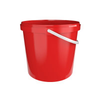 Bucket with ergonomic handle, PP, round, 10 liters, food-safe