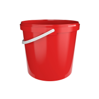 Bucket with ergonomic handle, PP, round, 10 liters, food-safe