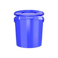 Plastic bucket with lid, ergonomic handle, PP, round, 10 liters, food-safe