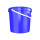 Plastic bucket with lid, ergonomic handle, PP, round, 10 liters, food-safe