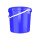 Plastic bucket with lid, ergonomic handle, PP, round, 10 liters, food-safe