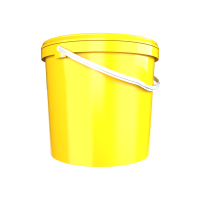 Plastic bucket with lid, ergonomic handle, PP, round, 10 liters, food-safe