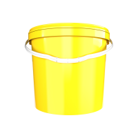 Plastic bucket with lid, ergonomic handle, PP, round, 10 liters, food-safe