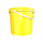 Plastic bucket with lid, ergonomic handle, PP, round, 10 liters, food-safe