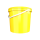 Plastic bucket with lid, ergonomic handle, PP, round, 10 liters, food-safe