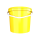 Plastic bucket with lid, ergonomic handle, PP, round, 10 liters, food-safe