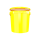 Plastic bucket with lid, ergonomic handle, PP, round, 10 liters, food-safe