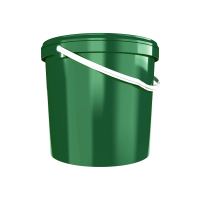 Plastic bucket with lid, ergonomic handle, PP, round, 10 liters, food-safe