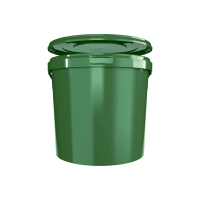 Plastic bucket with lid, ergonomic handle, PP, round, 10 liters, food-safe