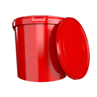 Kunststoffeimer mit Deckel, ergonomischem Griff,PP,...