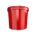 Plastic bucket with lid, ergonomic handle, PP, round, 10 liters, food-safe