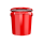 Plastic bucket with lid, ergonomic handle, PP, round, 10 liters, food-safe