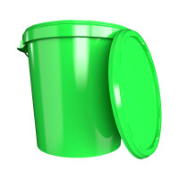 Bucket with metal handle, PP, round, 31.5 liters, food-safe