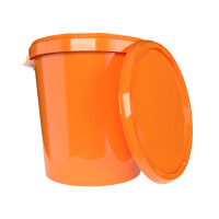 Bucket with metal handle, PP, round, 31.5 liters, food-safe