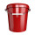 Bucket with metal handle, PP, round, 31.5 liters, food-safe red