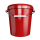 Bucket with metal handle, PP, round, 31.5 liters, food-safe red