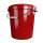 Bucket with metal handle, PP, round, 31.5 liters, food-safe red