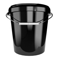 Bucket with metal handle, PP, round, 31.5 liters,...