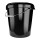 Bucket with metal handle, PP, round, 31.5 liters, food-safe black