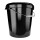 Bucket with metal handle, PP, round, 31.5 liters, food-safe black