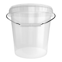 Bucket with metal handle, PP, round, 31.5 liters,...