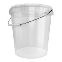 Bucket with metal handle, PP, round, 31.5 liters, food-safe white