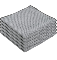 5x Microfiber Cloth Antibacterial Permanent 40x40cm, Grey...