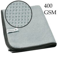 1x Mikrofasertuch 55x80cm, grau, 400 GSM